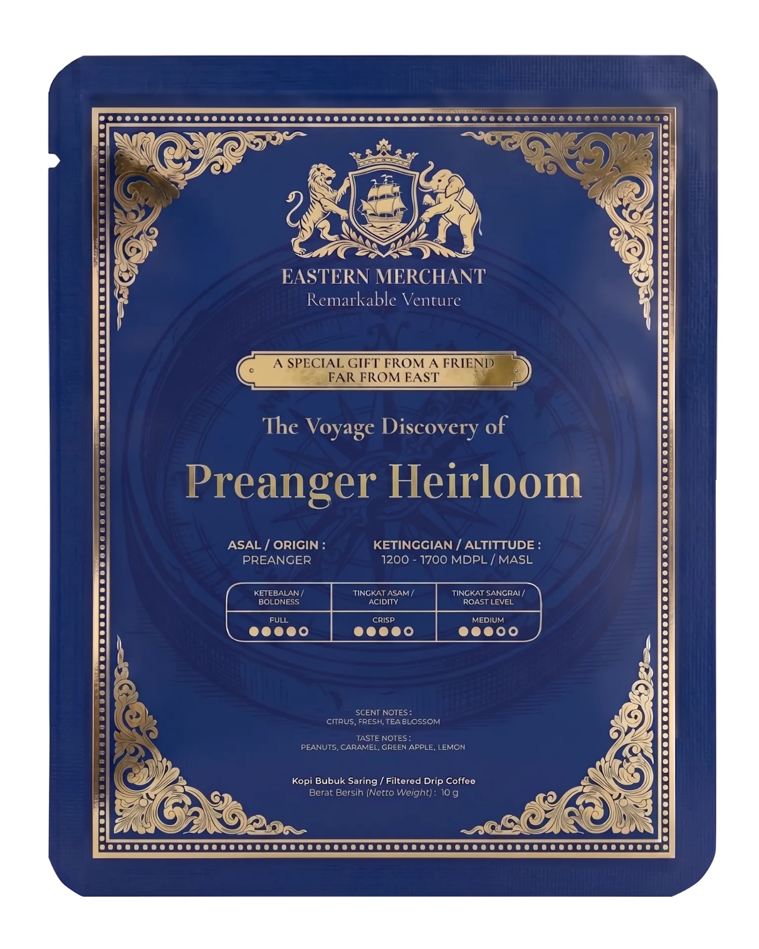 Preanger Heirloom (Filtered Drip Coffee, 5 Sachets)